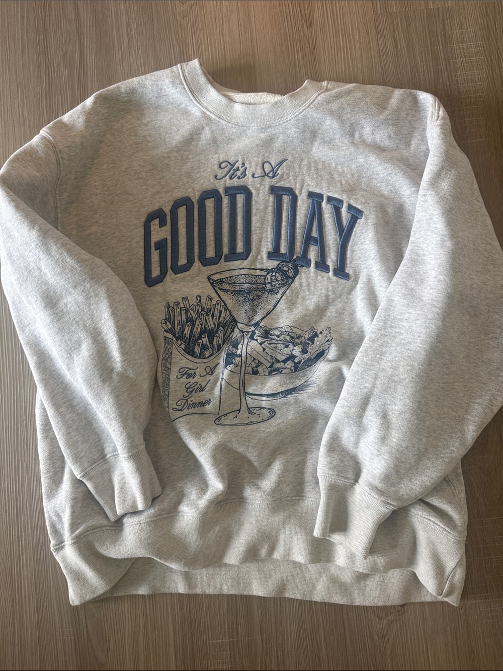 Abercrombie Good Day Graphic Sweatshirt - Gray